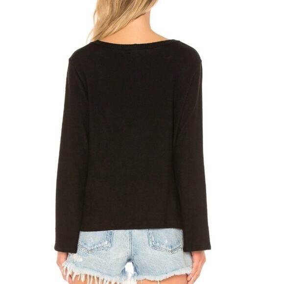 LNA Brushed Ezra Sweater Pullover, Open sides, woman's size XS Black - Picture 5 of 11